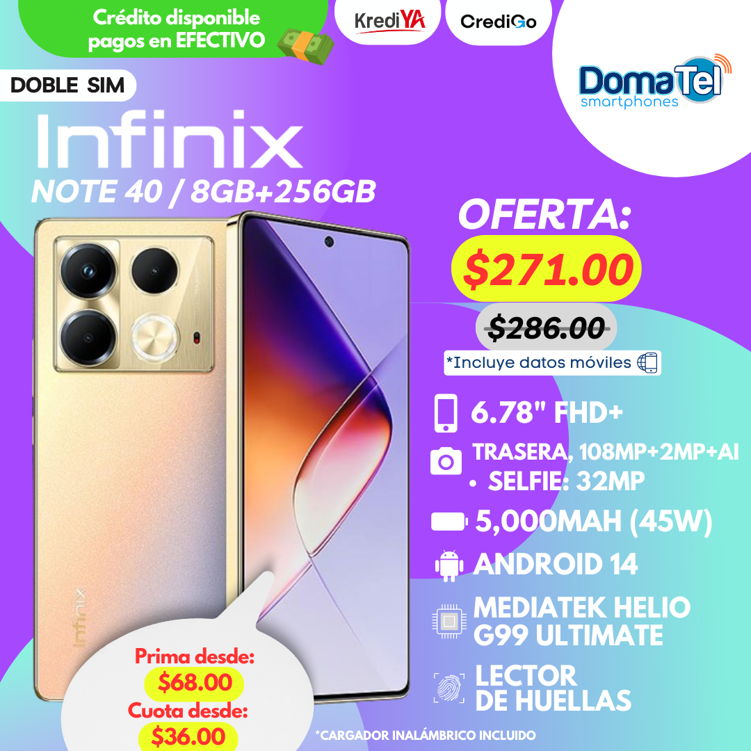 Infinix Note 40 / 8GB RAM+256GB ROM