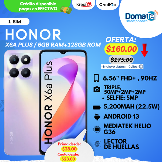 Honor X6A Plus / 6GB+128GB