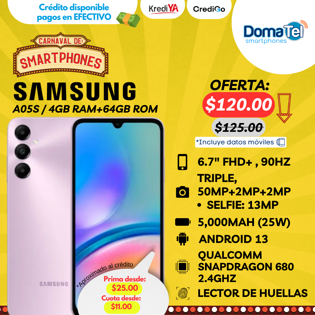 Samsung A05S / 4GB+64GB / 1 SIM