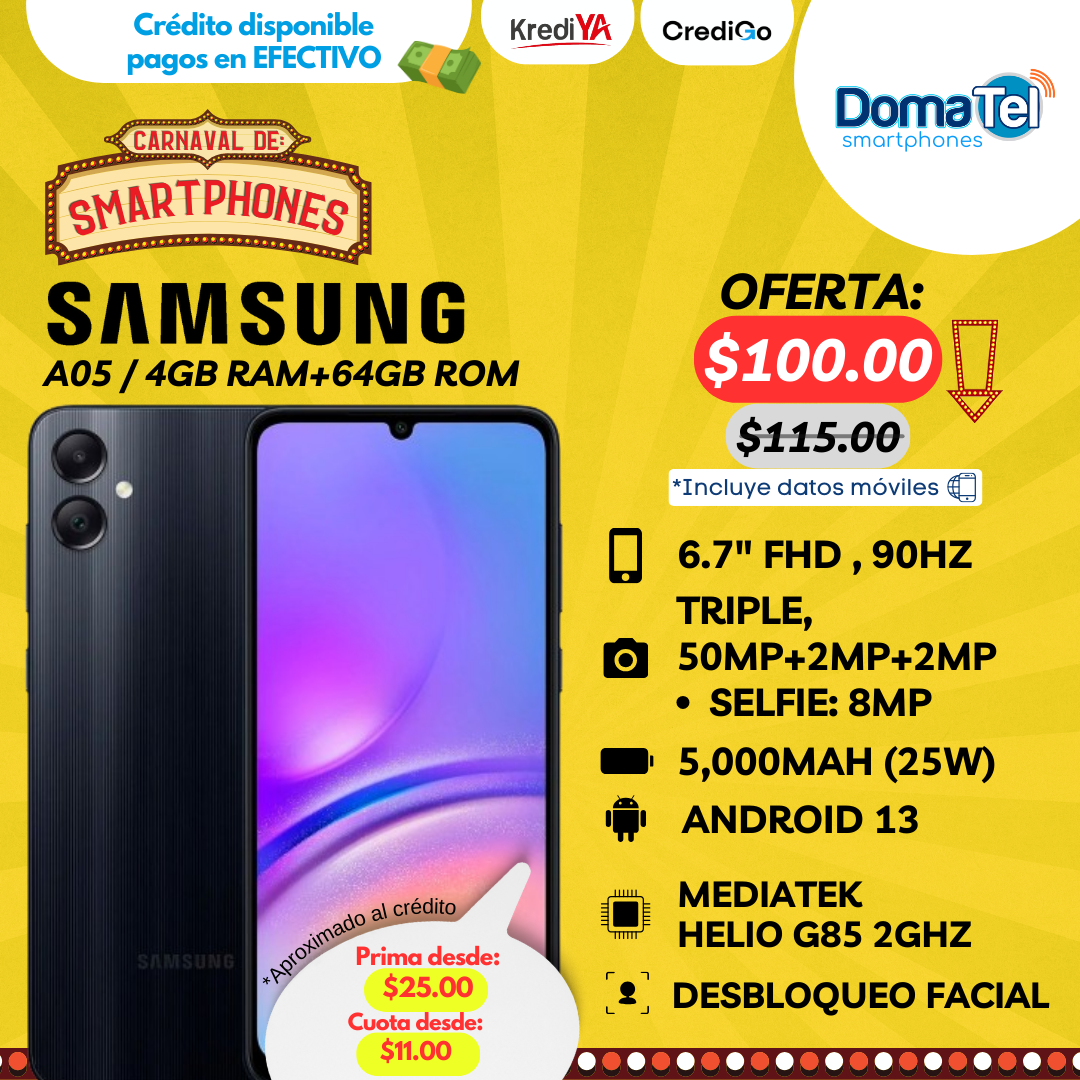 Samsung A05 / 4GB+64GB / 1 SIM