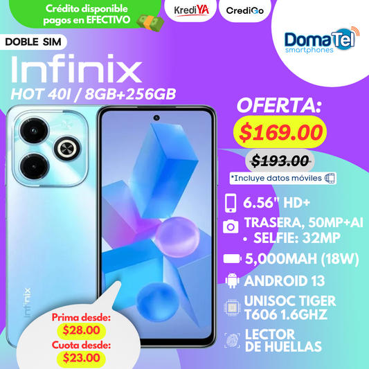 Infinix Hot 40i / 8GB RAM +256GB ROM